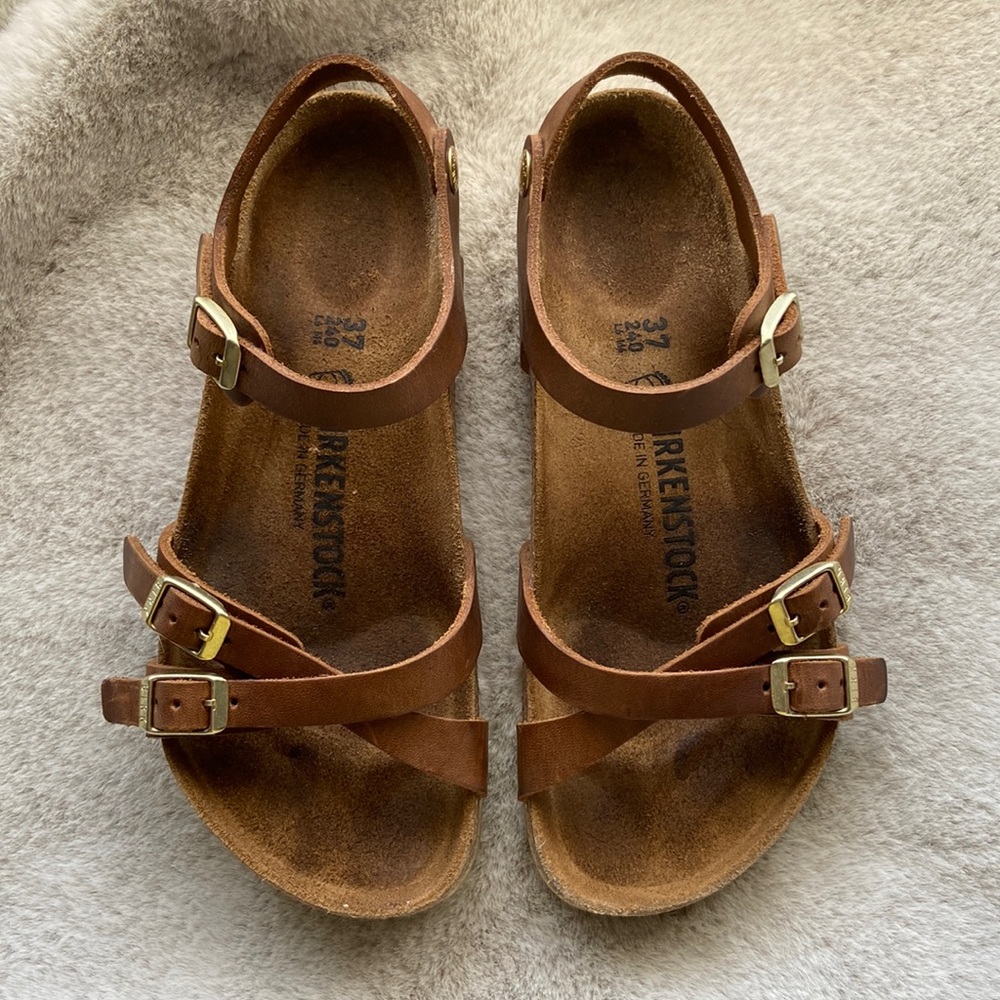 Birkenstock Kumba Oiled Leather Cognac Sandals EU 37 / US 6-6.5